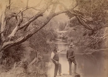 Two Men by the Yarra River